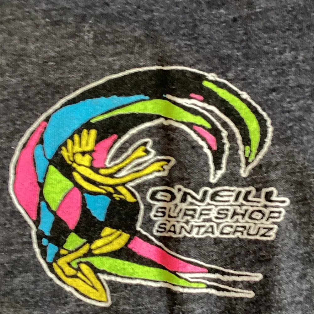 O'Neill Dark Gray Tee with Colorful Surf Graphic